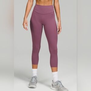 lululemon mauve cropped high-rise leggings